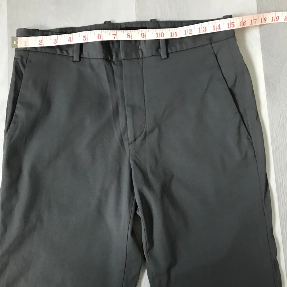 VINCE GRAY CHINO FLEECE TECH PANTS SLIM STRAIGHT LEG MENS 30